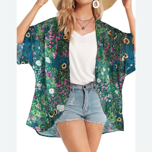 Floral woman’s Kimono Cardigan size 3XL - Picture 1 of 9